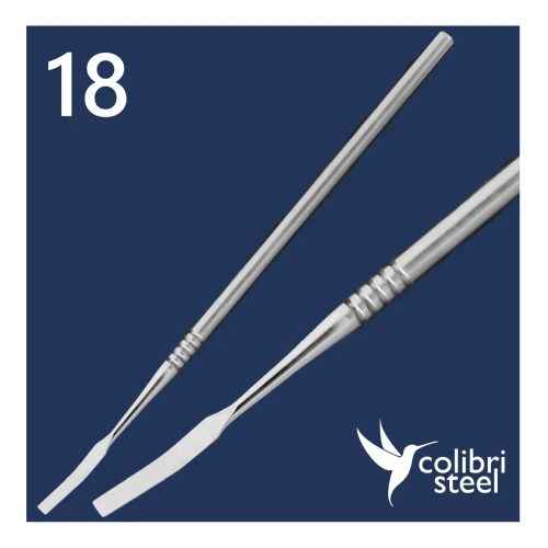 Extra wide chisel, bevel neck, with 3 mm edge, Colibri 18