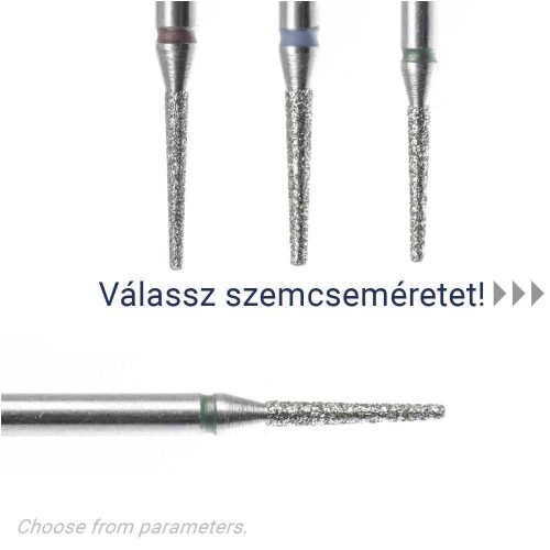 Párhuzamos falú gyémánt csiszolófej, durva, 1,4 mm, IQNAILS