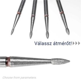 Gyémánt kis kugli csiszolófej, finom, 1,4 mm, IQNails