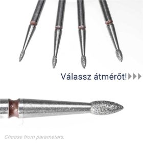 Gyémánt kis kugli csiszolófej, finom, 1,8 mm, IQNails