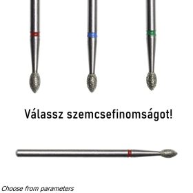 Gyémánt kis kugli csiszolófej, finom, 2,3 mm, IQNails