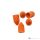 Sanding cone, medium, 7 mm, Lukas Orange, 10 pcs