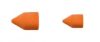 Sanding cone, medium, 7 mm, Lukas Orange, 10 pcs