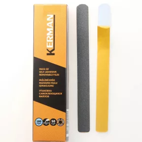   Interchangeable blade for nail file S, 14*135 mm, black, 180 grit/medium (KERMAN) - 50 pcs