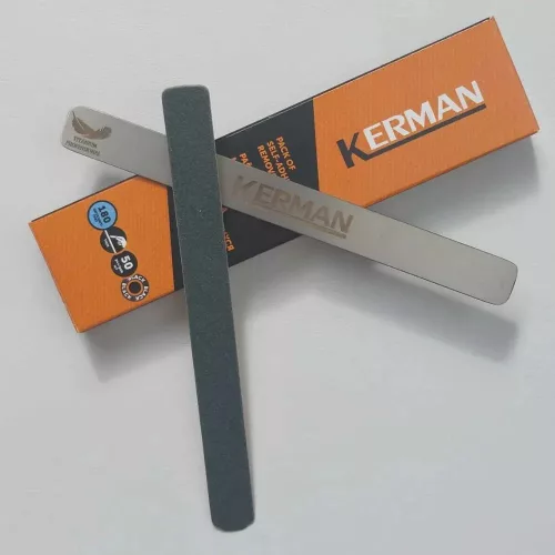 Interchangeable blade for nail file S, 14*135 mm, black, 180 grit/medium (KERMAN) - 50 pcs
