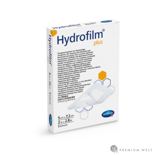 HARTMANN Hydrofilm Plus filmkötszer, sebpárnával, 5x7,2 cm (1 lap) (42-01-023)