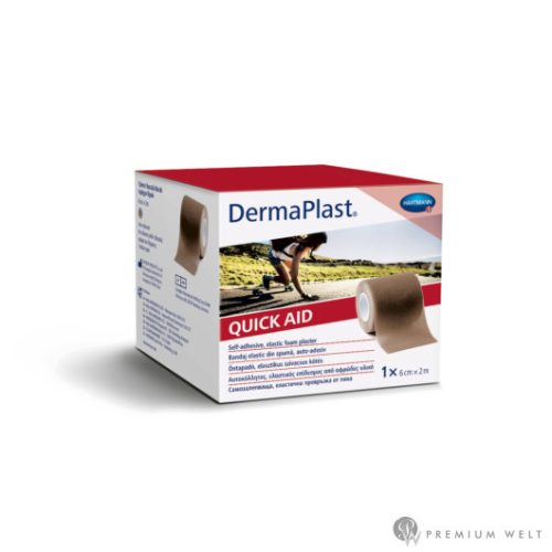 HARTMANN DermaPlast Quick Aid öntapadó, elasztikus, víztaszító, habszerű kötszer, bőrszínű, 6cmx2m (42-01-026)