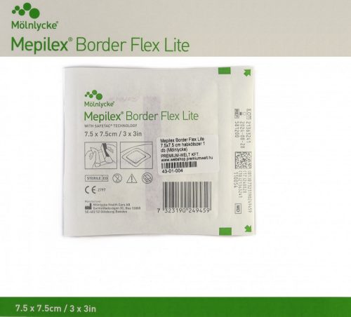 Mepilex Border Flex Lite 7,5x7,5 cm habkötszer 1 db (Mölnlycke)
