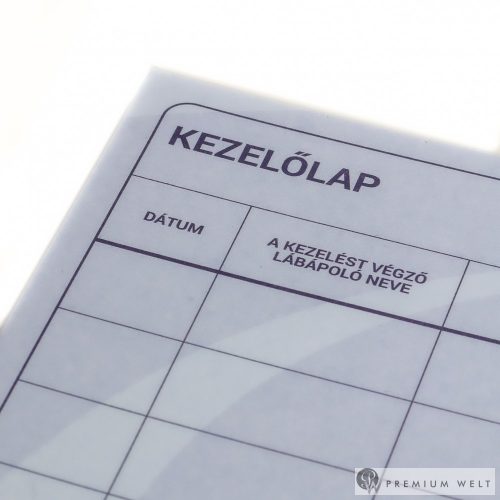 Pedikűrös kezelőlap - A/4-es méret, 15 lapos tömb
