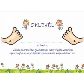 Gyermekoklevél pedikűrös kezelésről - 5 db
